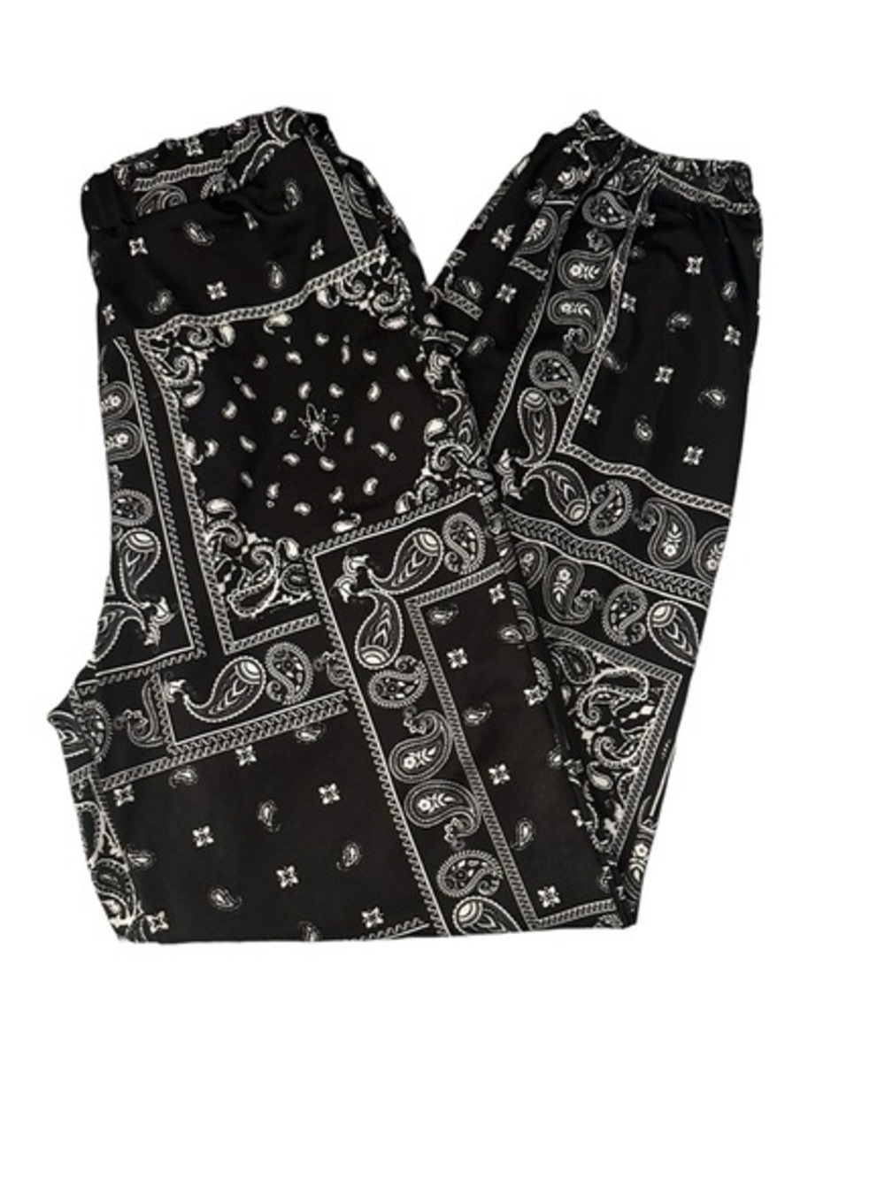 Black Flared Bandana Print Lounge Pants